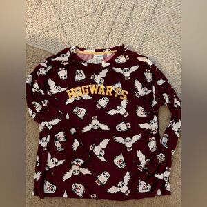 Warner Bros. Burgundy Harry Potter Sleepwear